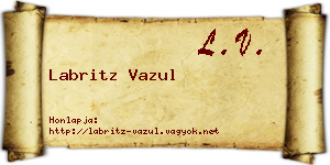 Labritz Vazul névjegykártya